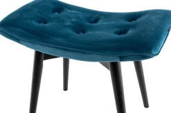 Taboret - Podnóżek Vicky 59x46 Cm Niebieskozielony - Nogi Czarne