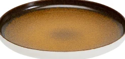 Talerz Do Serwowania Zółty Porcelana Ø30 Cm