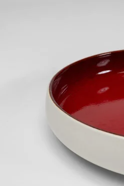 Talerz Głęboki Czerwony Porcelana Ø21 Cm