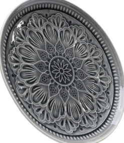Talerz Obiadowy Sicilia Mandala Ø27 Cm Szary