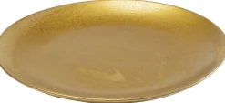 Talerz Obiadowy Z Porcelany Złoty Ø26 Cm