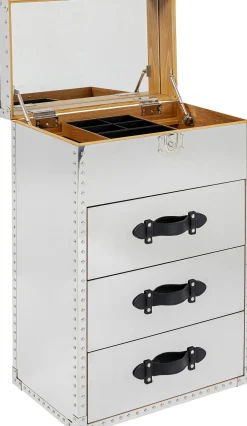 Toaletka Z Lustrem I Szufladami Glamour Stal Nierdzewna 65x100 Cm