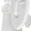 Wazon Biały Ceramiczny Twarz 17x29 Cm