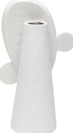 Wazon Biały Ceramiczny Twarz 17x29 Cm