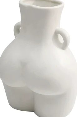 Wazon Biały Z Motywem Ludzkiego Ciała Ceramiczny 16x22 Cm