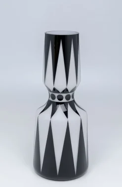 Wazon Brillar Ø18x44 Cm Czarno-biały