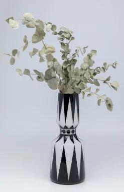 Wazon Brillar Ø18x44 Cm Czarno-biały