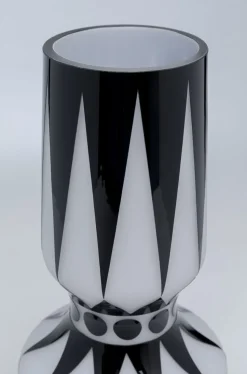 Wazon Brillar Ø18x44 Cm Czarno-biały