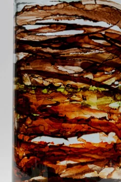 Wazon Brązowo-transparentny Szkło Z Recyklingu Ø15x40 Cm Burza Piaskowa