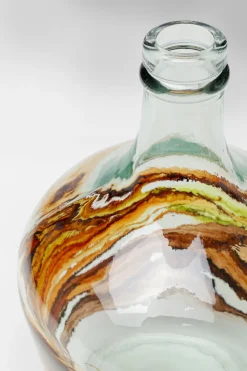 Wazon Brązowo-transparentny Szkło Z Recyklingu Ø18x30 Cm Burza Piaskowa