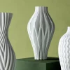 Wazon Ceramiczny Skandynawski Biały Ø20x37 Cm