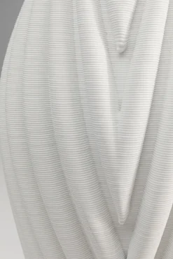 Wazon Ceramiczny Skandynawski Biały Ø18x50 Cm