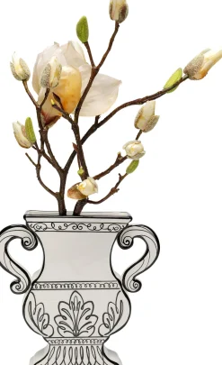 Wazon Ceramiczny Z Uchwytami Biały 23x24 Cm