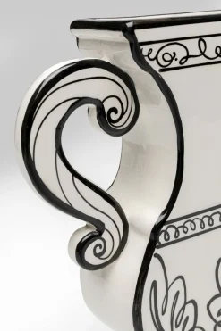 Wazon Ceramiczny Z Uchwytami Biały 23x24 Cm