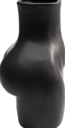 Wazon Czarny Z Motywem Ludzkiego Ciała Ceramiczny 16x22 Cm
