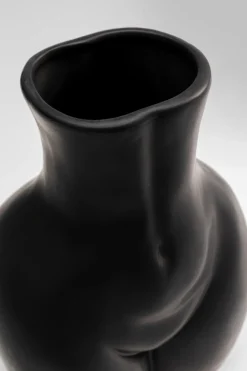 Wazon Czarny Z Motywem Ludzkiego Ciała Ceramiczny 16x22 Cm