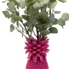 Wazon Dekoracyjny Różowy Ananas Ø15x30 Cm