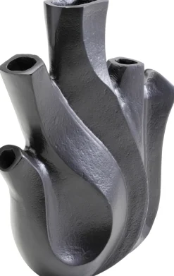 Wazon Do Salonu Czarny Z Aluminium 19x25 Cm