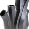 Wazon Do Salonu Czarny Z Aluminium 26x29 Cm