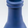 Wazon Duży Wysoki Niebieski Szkło Z Recyklingu Ø25x75 Cm