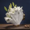 Wazon Gingo Elegance 45x32 Cm Biało-złoty