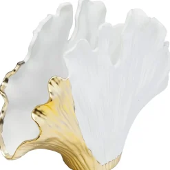 Wazon Gingo Elegance 45x32 Cm Biało-złoty