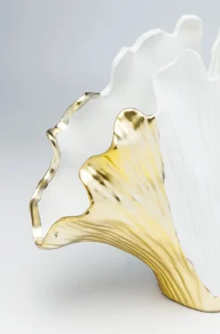 Wazon Gingo Elegance 45x32 Cm Biało-złoty