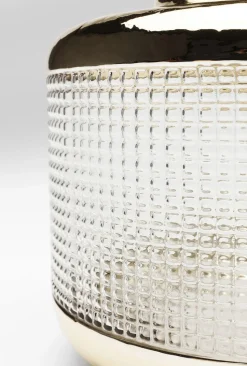 Wazon LA Noble ∅20x19 Cm Transparentno-złoty