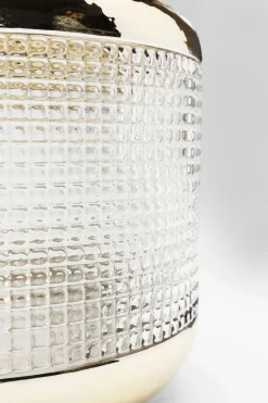 Wazon LA Noble ∅20x19 Cm Transparentno-złoty