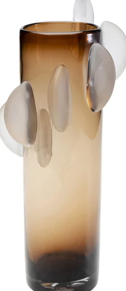 Wazon Nowoczesny Do Salonu Szklany Brązowy 46 Cm