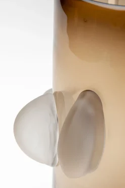 Wazon Nowoczesny Do Salonu Szklany Brązowy 46 Cm