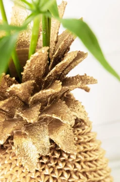 Wazon Pineapple 25x50 Cm Złoty