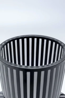Wazon Roulette Belly ∅24x42 Cm Biało-czarny