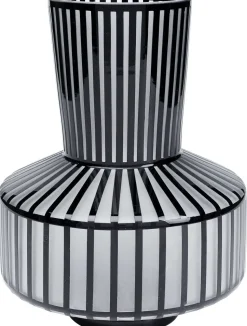 Wazon Roulette ∅25x31 Cm Biało-czarny
