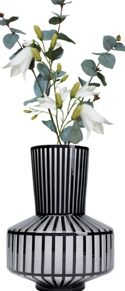 Wazon Roulette ∅25x31 Cm Biało-czarny