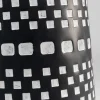 Wazon Squares Ø16x40 Cm Czarno-srebrny