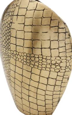 Wazon Stalowy Złoty Do Salonu 15x21 Cm