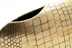Wazon Stalowy Złoty Do Salonu 27x12 Cm