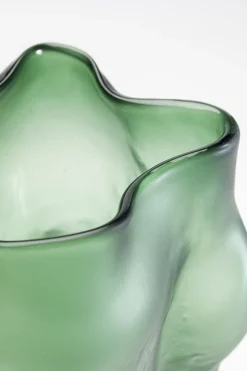 Wazon Szklany Zielony Do Salonu 36 Cm