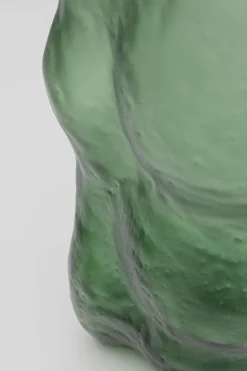 Wazon Szklany Zielony Do Salonu 36 Cm