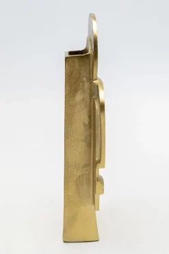 Wazon Z Aluminium W Kolorze Złotym Motyw Twarzy 20x36 Cm