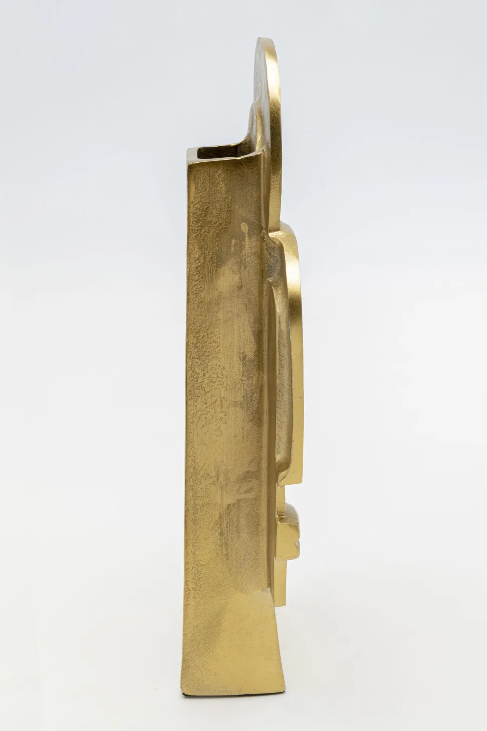 Wazon Z Aluminium W Kolorze Złotym Motyw Twarzy 20x36 Cm