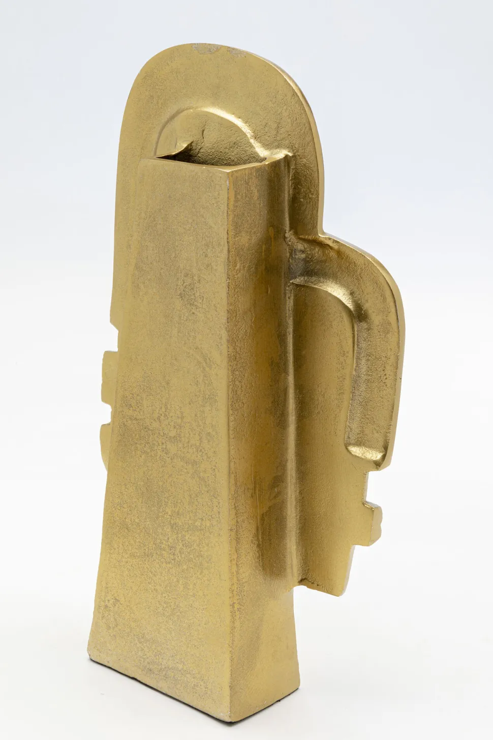 Wazon Z Aluminium W Kolorze Złotym Motyw Twarzy 20x36 Cm