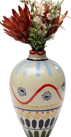 Wazon Z Ceramiki Boho Kolorowe Wzory Ø17x26 Cm