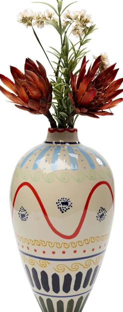 Wazon Z Ceramiki Boho Kolorowe Wzory Ø20x37 Cm