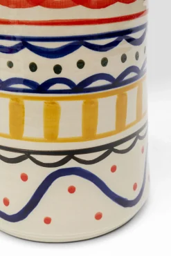 Wazon Z Ceramiki Boho Kolorowe Wzory Ø16x40 Cm