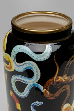 Wazon Z Porcelany Motyw Węży Ø19x40 Cm