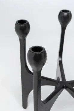Świecznik Na 5 świec Loft Czarny Aluminium 26x31 Cm