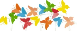 Wieszak ścienny Colorful Butterflies 79x31 Cm Kolorowy