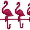 Wieszak ścienny Stalowy Z 5 Haczykami Różowy Flamingi 68 Cm
